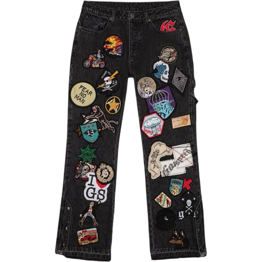 Godspeed Patchwork Denim Jeans Black