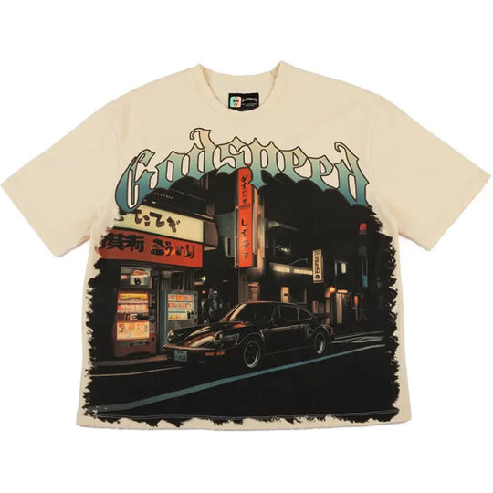 Godspeed Pit Stop Toyko T-Shirt Bone