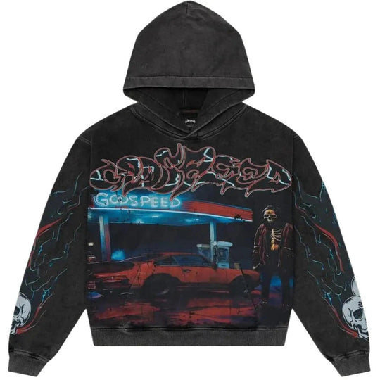 Godspeed Pitstop Hoodie Washed Grey