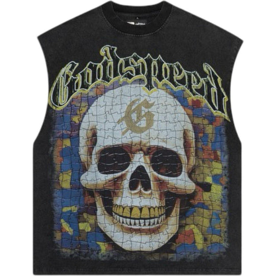 Godspeed Puzzle Sleeveless T-Shirt Cream