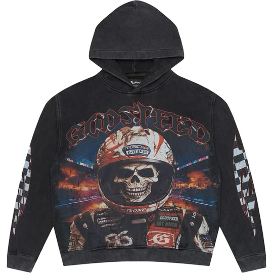 Godspeed Racer Goldie Hoodie Washed Black