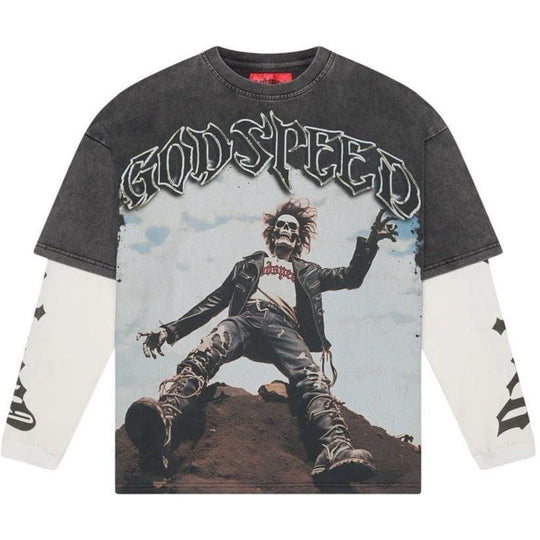 Godspeed Rock Thermal L/S T-Shirt Grey Wash