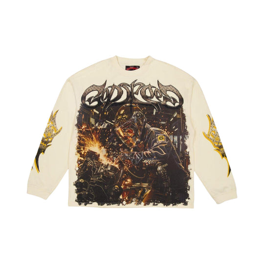 Godspeed Steel Sharpens Steel L/S T-Shirt Bone