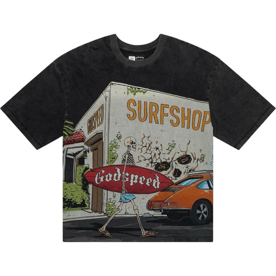 Godspeed Surf Shop T-Shirt Grey Wash