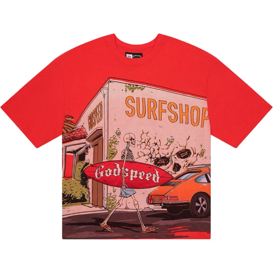 Godspeed Surf Shop T-Shirt Red