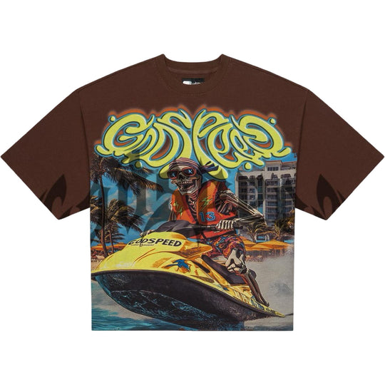 Godspeed Wave Runner T-Shirt Brown Wash