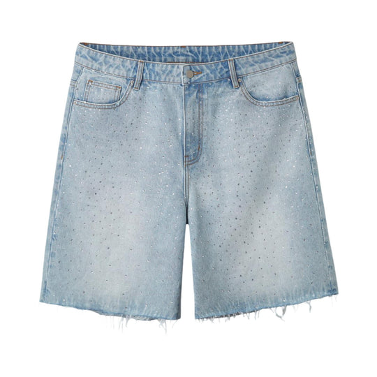 HMDD Billie Jean Crystal Shorts Light Wash