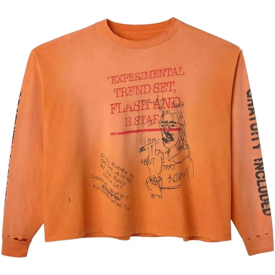 HMDD Gratuity Added Long Sleeve Tee Orange