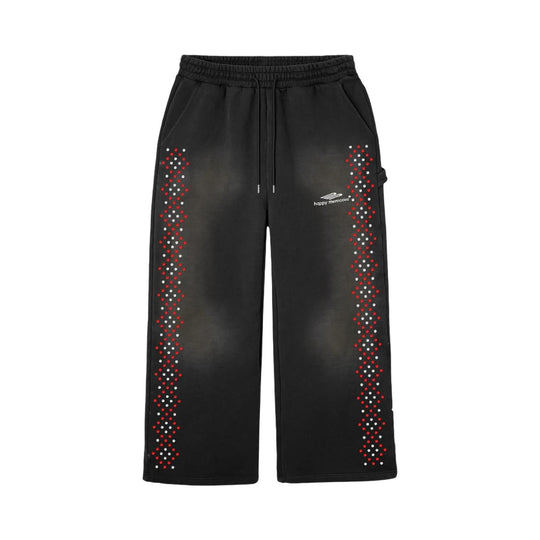 HMDD Scream Crystal Sweatpants Black