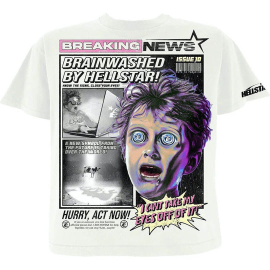 Hellstar Breaking News T-Shirt White