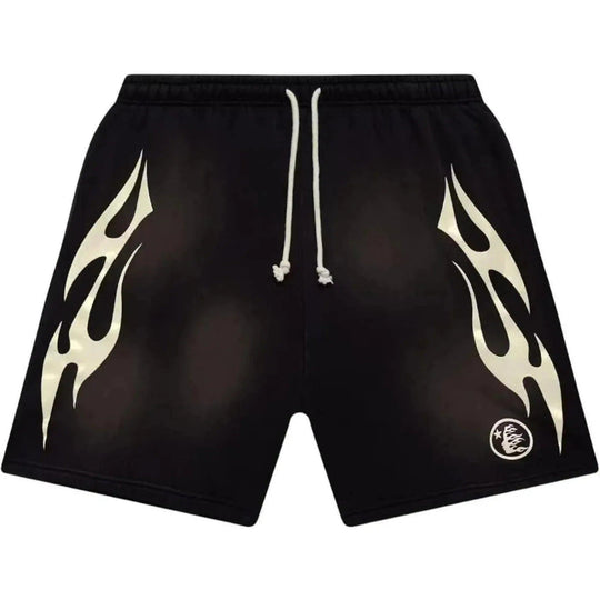 Hellstar Flame Shorts Black