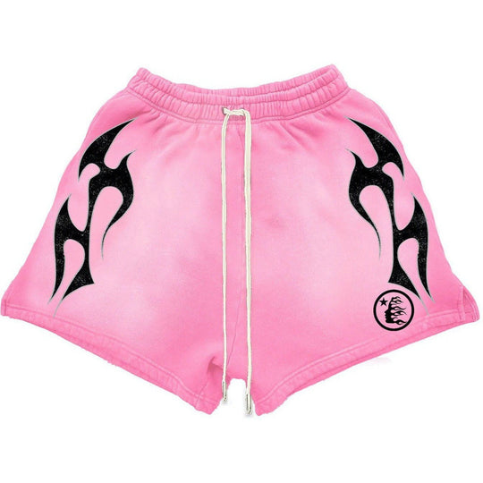 Hellstar Flame Shorts Pink
