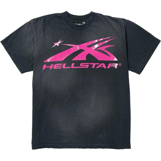 Hellstar Gel Sport Logo T-Shirt Black/Pink
