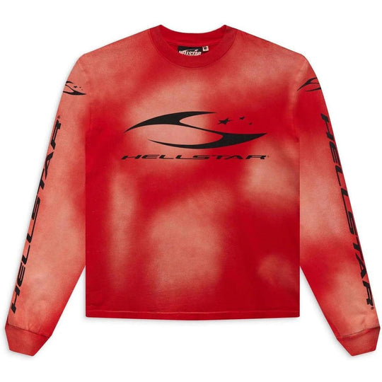 Hellstar H Cursive Logo Longsleeve Red