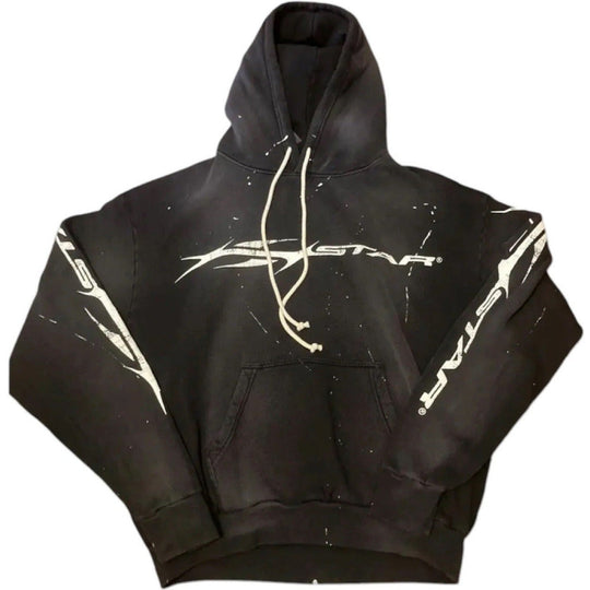 Hellstar New Testament Flame Hoodie Black