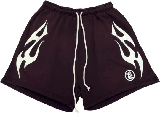 Hellstar New Testament Flame Shorts Brown/White
