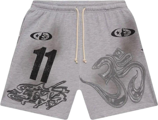 Hellstar New Testament Yoga Shorts Grey