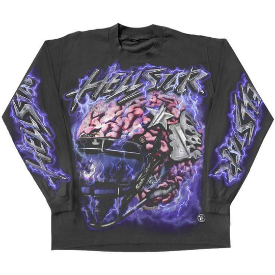 Hellstar Powered By The Star Long Sleeve Tee Black