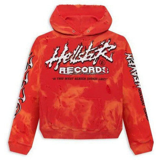 Hellstar Records Lava Wash Hoodie Red