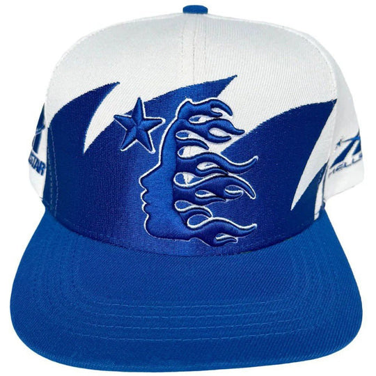 Hellstar Shark Teeth Snapback Off White/Royal Blue