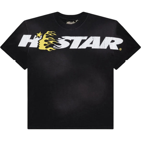 Hellstar Studios Yellow Cartoon Logo Tee Black