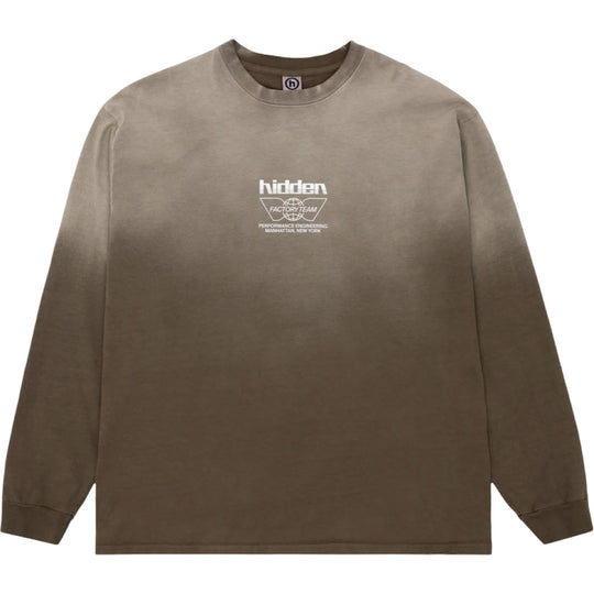 Hidden NY Factory Team L/S Tee Washed Brown