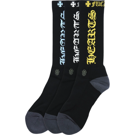 Chrome Hearts CH Logo Socks (3-Pack) Multi