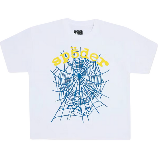 Sp5der Legacy Web Logo Tee White/Blue
