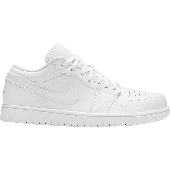 Jordan 1 Low Triple White Tumbled Leather