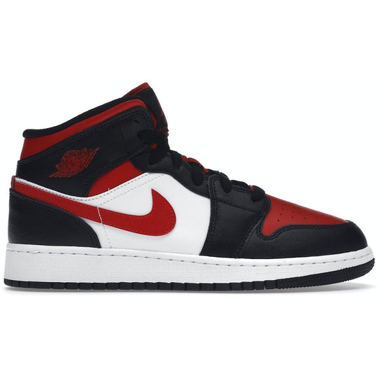 Jordan 1 Mid Black Fire Red (GS)