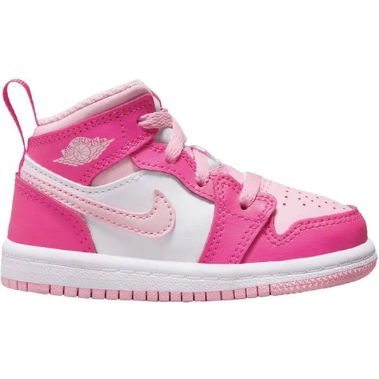 Jordan 1 Mid White Fierce Pink (TD)