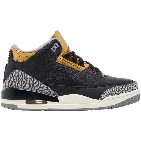 Jordan 3 Retro Black Cement Gold (Women's)