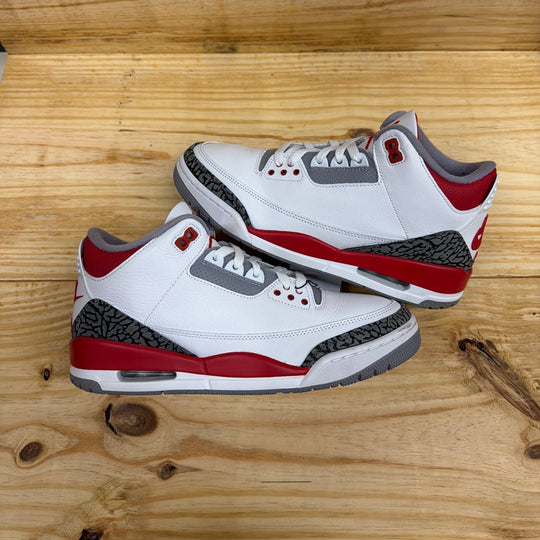 Jordan 3 Retro Fire Red (2022) Size 9M (Lightly Worn)