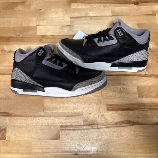 Jordan 3 Retro OG Black Cement (2024) Size 11M (Moderately Worn)