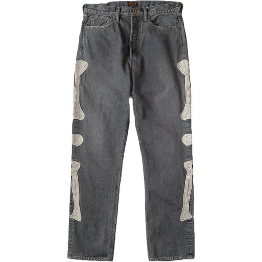 Kapital 12.5oz Skeleton Denim Washed Grey