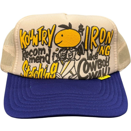 Kapital Cowboy Way Trucker Hat Tan