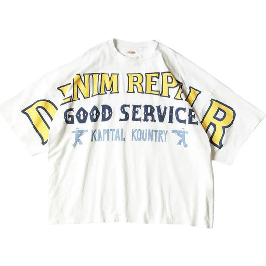 Kapital Denim Repair Huge Tee White