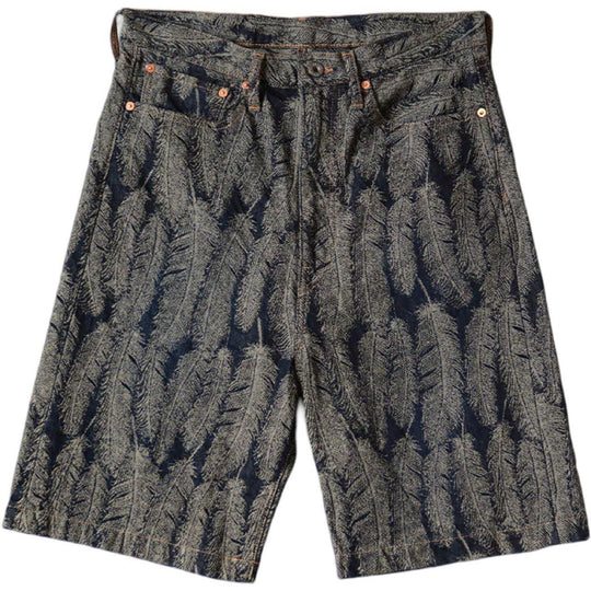 Kapital Feather Denim Shorts Black