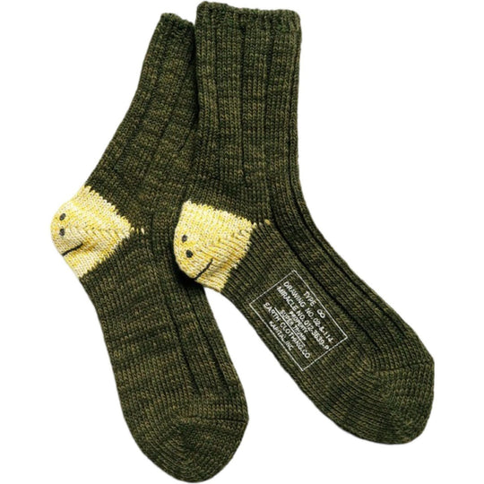 Kapital Happy Heels Rainbow Socks Green