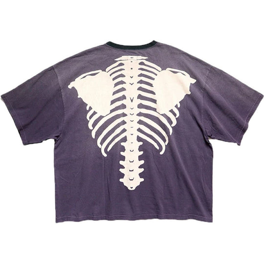 Kapital Jersey Bone Two-Toned Tee Purple/Black