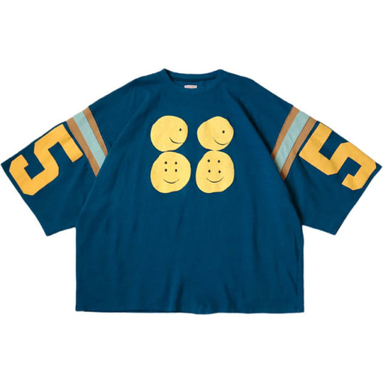 Kapital Jersey Football Huge Tee Navy