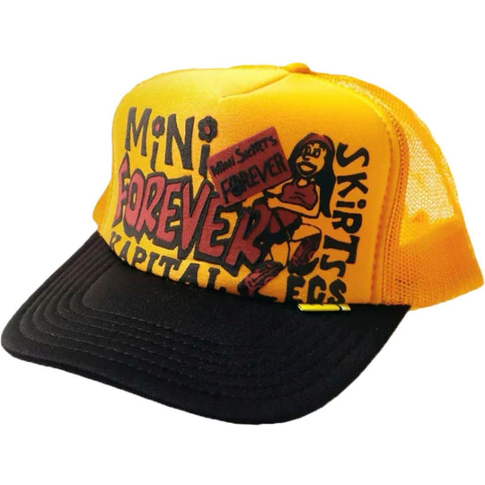 Kapital Legs Mini Skirts Forever Trucker Cap Gold/Black