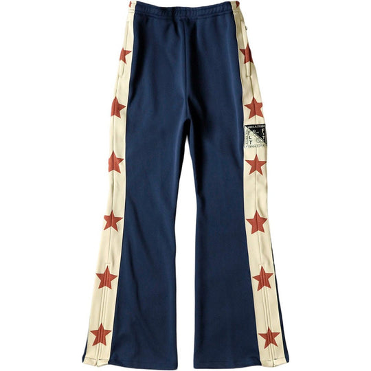 Kapital Smooth Jersey Stuntman Track Pants Navy/Tan