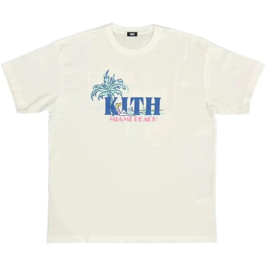 Kith Miami Beach Palm Tree Vintage Tee White