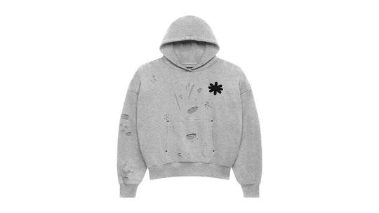LOSTSHDWS DSTRY DBL Layer Logo Hoodie Grey