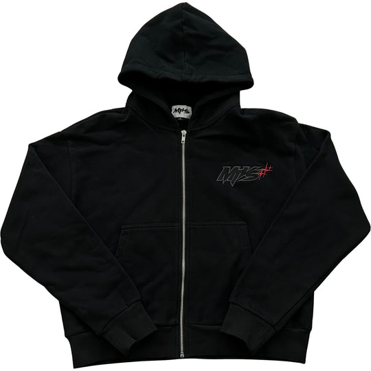 MTVS Cropped Zip-Up Hoodie Black