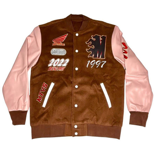 MTVS Racing Varsity Jacket Pink