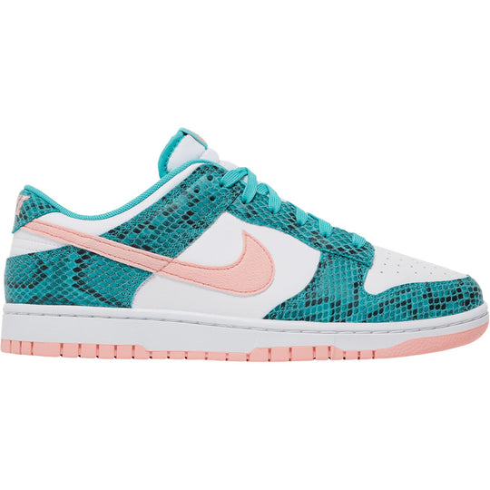 Nike Dunk Low Snakeskin Washed Teal Bleached Coral