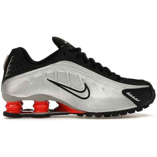 Nike Shox R4 Metallic Silver Black Picante Red (GS)