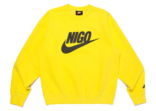 Nike x Nigo NRG Fleece Crew Sweatshirt Yellow